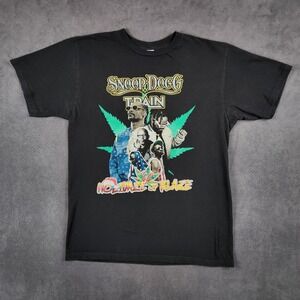 Snoop Dogg T-Pain Holidaze of Blaze Tour T Shirt 2022 Mens Medium Double Sided